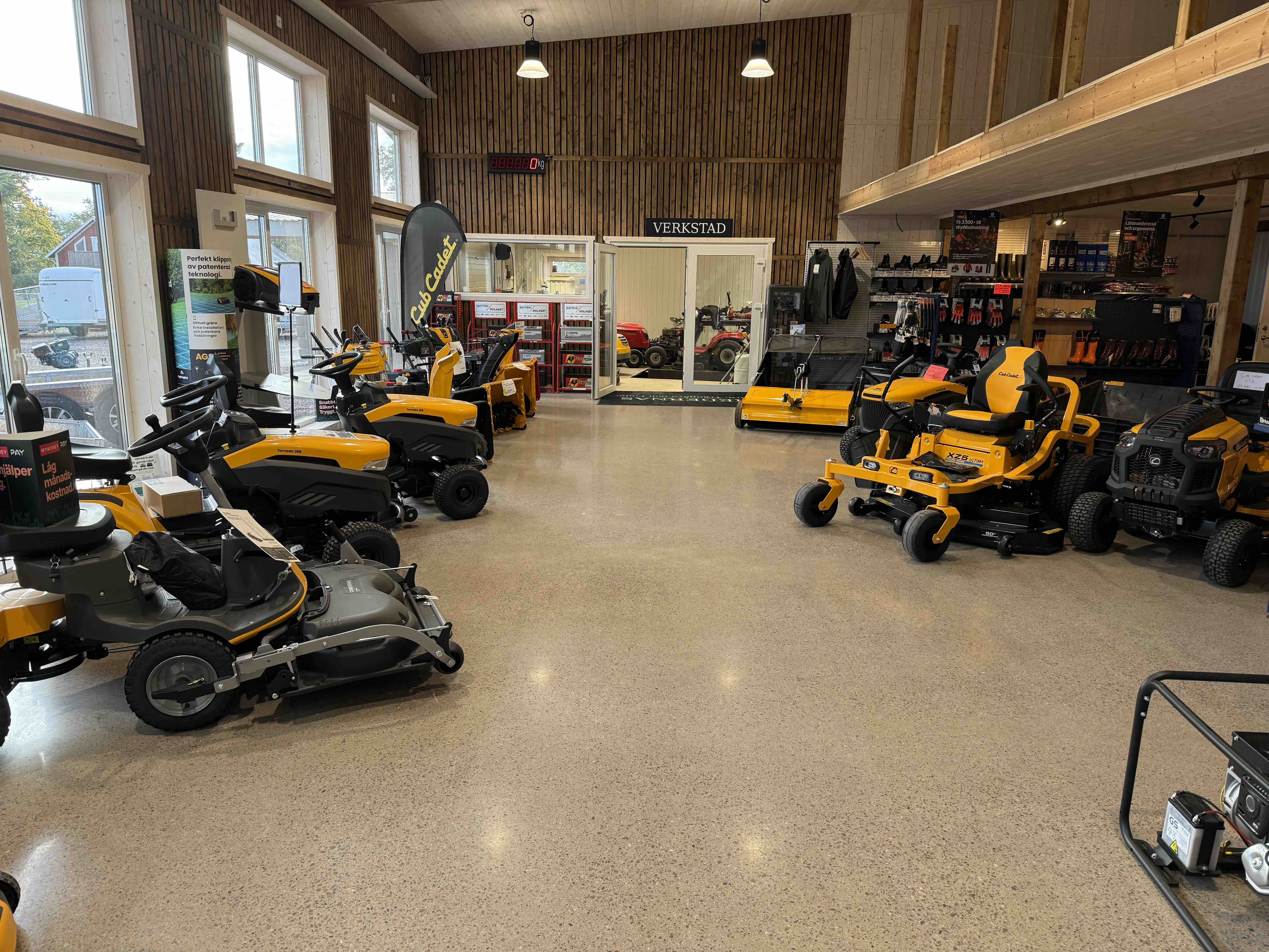 Serviceverkstad i arbete